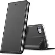 Verco Mobile Phone Case for iPhone 6S Plus, Premium Mobile Phone Flip Cover for Apple iPhone 6 Plus Case [Integrated Magnet] Book Case PU Leather Case (5.5 Inches) Black