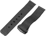 YCBFGAZATK Fit For Milan Mesh Belt Accessories Fit For Omega Fit For Seahorse No Flaws To Die Men 007 Solid Stainless Steel Fold Buckle Watchbands 20mm