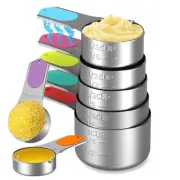 Magnetic Measuring Cups Set of 7, Stainless Steel Nesting Measuring Cups with...