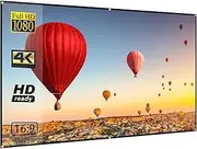 Smart Home Portable HD Projector Screen 16:9 Projection Screen Foldable Durable Wall Mounted Projection Screens(80 inch)