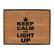 Keep Calm And Light Up - Funny Novelty Doormat Man Cave Floor mat