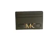 MICHAEL KORS Reed Genuine Leather Large Card Holder Case Wallet Olive NWT $188