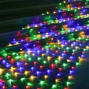 LED Net String Light IP65 6Mx4M 3Mx2M Led Flexible Net Fairy String Light 880Led 200Led Mesh String Light For Garden Yard Colorful Decoration EU US UK Plug AC