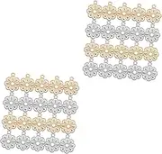 [OSALADI] Floral Alloy Pendant Charms for Jewelry Making Cute Flower Dangle Charms with Hanging for Bracelets Necklaces and Crafts