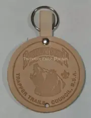 Trapper Trails Council 2018 Camp Bartlett Particapant Leather Fob FREE SHIPPING