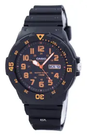 Casio Quartz Analog Black Dial 12/24 Day/Date MRW-200H-4BVDF 100M Mens Watch