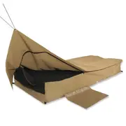 Sahara Traveller Deluxe King Single Traditional Swag & Bag - Khaki/Brown