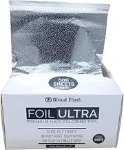 Silver Pop Up Hair Color Foil, Highlight Application Foil, 500 Sheet Dispenser, Coloring Aluminum Hair Foil 5”x11”