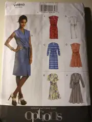 VOGUE Easy Options Sewing Pattern V8810 Misses' Petite Dress and Belt