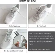 3 Pairs Elastic Shoe Laces Laces Stretch Round Shoe Strings Black White Gray Set