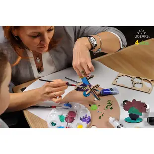 Ugears｜著色小飛機｜木製模型 DIY 立體拼圖 烏克蘭 拼圖 組裝模型 3D拼圖 益智玩具 兒童益智 塗色玩具
