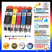 5 Ink NON-OEM PGI-670 XL BK CLI671 XL PBK/C/M/Y for Canon Pixma MG6860 MG 6860