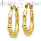 Designs by Nathan | 14k Yellow Gold Hollow Oval Hoop Earrings