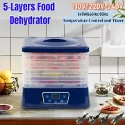 5 Tray Food Dehydrator Fruit Jerky Dryer Home Intelligent Control 220-240V/110V