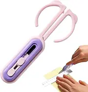 Travel Scissors | Box Cutter | 2 In 1 Scissors Lightweight Box Cutter, Utility Gadget Cutting Supplies for Camping, Warehouse, Outdoor, Sewing, School, Crafting