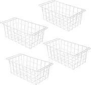 Orgneas 16.5 Inch Chest Freezer Organizer Bins Deep Freezer Basket Storage Rack Bins Metal Wire Baskets Set of 4