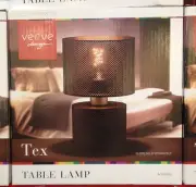 VERVE DESIGN TEX TABLE DESK LIGHT LAMP METAL MESH CIRCULAR E27 BLACK ATL002