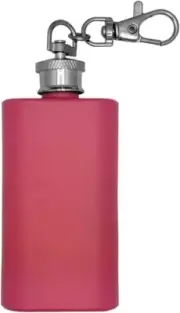 Gifts Infinity Stainless Steel 2oz Key Chain Hip Flask Assorted Colors, (Pink)