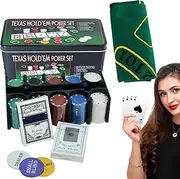 Poker Chips,Chips for Texas Holdem | Anti-Slip Multi-Functional Professional Game for Night Craps Parties Travel Accessories Home