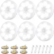 6 Pack Motion Sensor Light Indoor [8 LEDs], Night Light USB Rechargeable, 400...