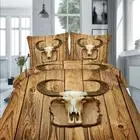 Wonderful Antelope Carvings 3D Quilt Duvet Doona Cover Set Pillow case Print