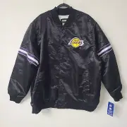 Starter NBA Los Angeles Lakers Satin Varsity Jacket LX23B167 Size 3XL Black