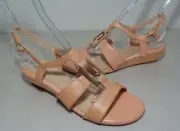 Nurture Size 7 M MACEY Peach Melba Leather Wedge Heel Sandals New Women's Shoes