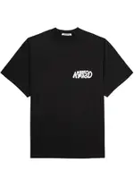 Annie Hood Jumble Logo-print Cotton T-shirt - Black L