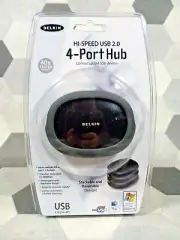 Belkin F5U234-apl Black Hi-Speed Stackable USB 2.0 Hub with 4 Ports NEW