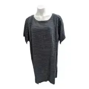 New Eileen Fisher Plus Size 1X Graphite Grey Organic Linen Scoop Neck Tunic