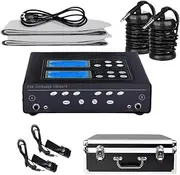 Dual Ionic Foot Bath Detox Machine, Ion Cleanse Detox Foot Spa with 2 Stainless Steel Arrays Heating Waist Belts Wrist Band, 5 Detox Mode,Dual Channel, Suitable for Home Beauty Salon Foot Spa Use