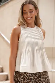 [PUP4] Doria Top - Cream XS cream