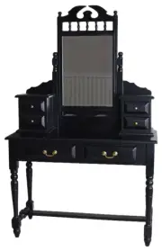 Mahogany Make-Up Vintage Mirror Table Vanity Console Table Antique