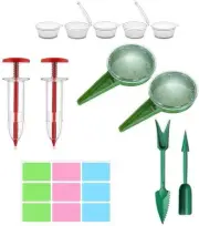 6 PCS Mini Seed Spreader Set, Mini Sowing Seed Dispenser, Small Garden Seed