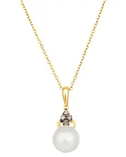 Le Vian Vanilla Pearls 14K 0.08 ct. tw. Diamond & Fresh Water Pearl & 8-8.5mm Pearl Pendant