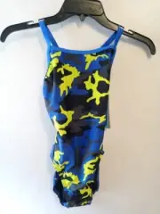 Speedo Women's Pro-LT Camo Squad Flyback Swimsuit Size 28 Speedo Blue