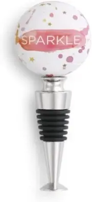 New Demdaco "Sparkle" Round Top Bottle Stopper Wine Bottle Stopper Decanter