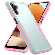 For Samsung Galaxy A13 5G Case, Shielding Back Cover, Green & Pink