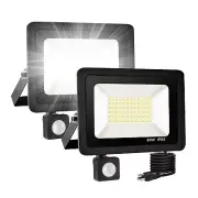 2 Pack 50W LED Flood Light Outdoor,7000LM LED Security Lights Motion Sensor L...