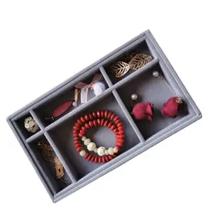 戒指耳釘耳環首飾托盤抽屜飾品分隔絨布項鏈手表展示柜珠寶收納盒