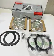 POLK AUDIO DB651 6 1/2 speaker grill 2 chrome plastic mounts