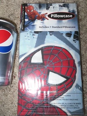 MARVEL COMIC SPIDERMAN Reversible Pillowcase,Standard size pillow case 20" X 26"