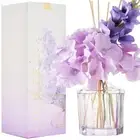 Reed Diffuser - Violet Amber 8.5oz Flower Reed Diffuser Set with 8 Sticks, Ho...
