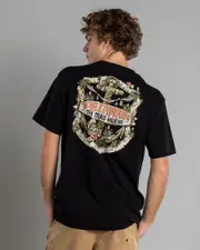 [The Mad Hueys] The Mad Hueys Men's The Tiki Captain T-Shirt in Black Size XL XL Black