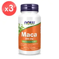 在飛比找momo購物網優惠-【NOW Foods】MACA瑪卡膠囊x3瓶(100顆/瓶)