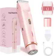 ZCOINS 2-In-1 Dual Head Electric Razor Shaver for Women Lady, Rechargeable Wa...