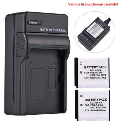 Battery or Charger for Kodak KLIC-7004 EasyShare V1233 V1253,V1273 Zi8 Zi10 Zx3