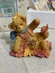 Cherished Teddies "Nathan" Figurine - "Leave Your Worries Behind" - Enesco 1998