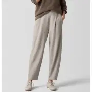 NWT EILEEN FISHER Felted Wool Jersey Lantern Pant Regenerative Wool Dove Large