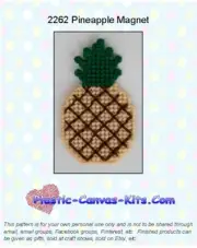 Pineapple Magnet - Plastic Canvas Pattern or Kit